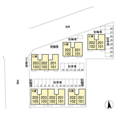 【区画図】 | セジュール御堂の上 A