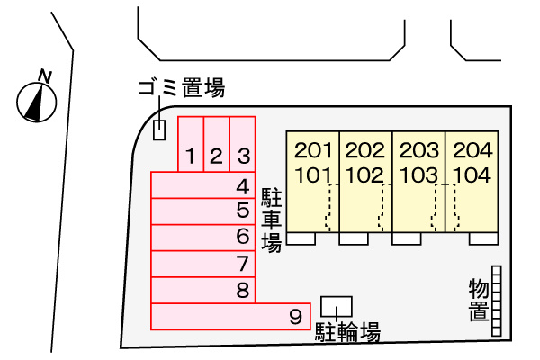 カーサ・ソレアードの駐車場|駐車場