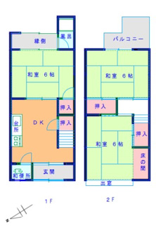 【間取り】 | 田中南大久保町　中古戸建【生活便利】