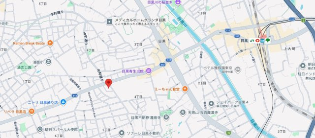 ★仲介手数料無料★コスモセシオン目黒（新規リノベーション工事中）の地図