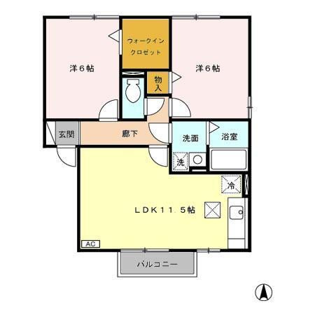 メゾンベール　Ａの間取り