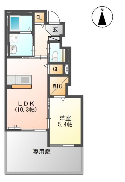 ルーラル北西原Ｂ棟の間取り