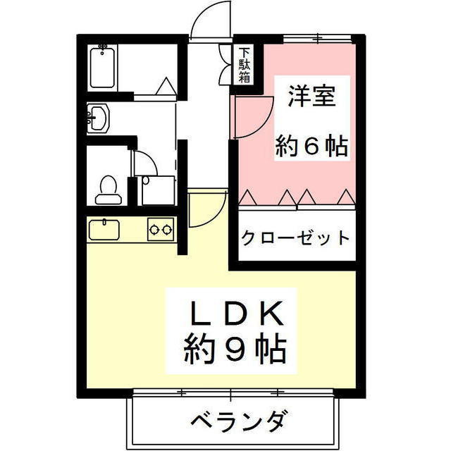 岐阜市領下のアパートの間取り