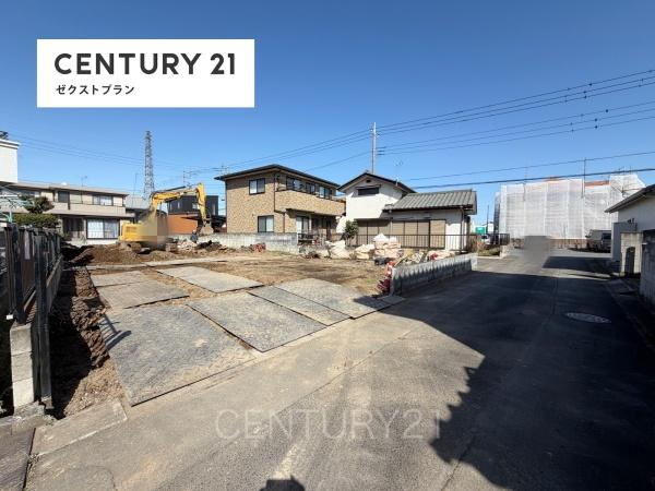 前橋市稲荷新田町土地の前面道路含む現地写真