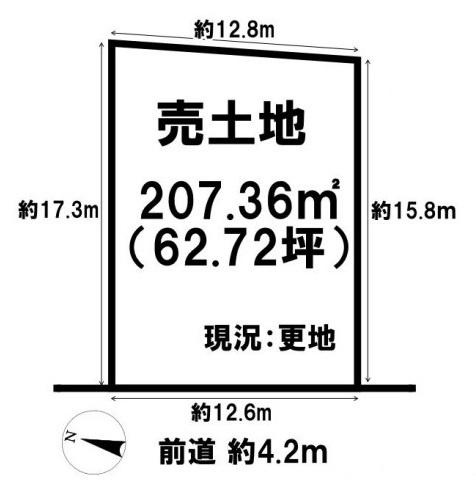 生駒郡斑鳩町法隆寺西３丁目　建築条件なし土地の土地図