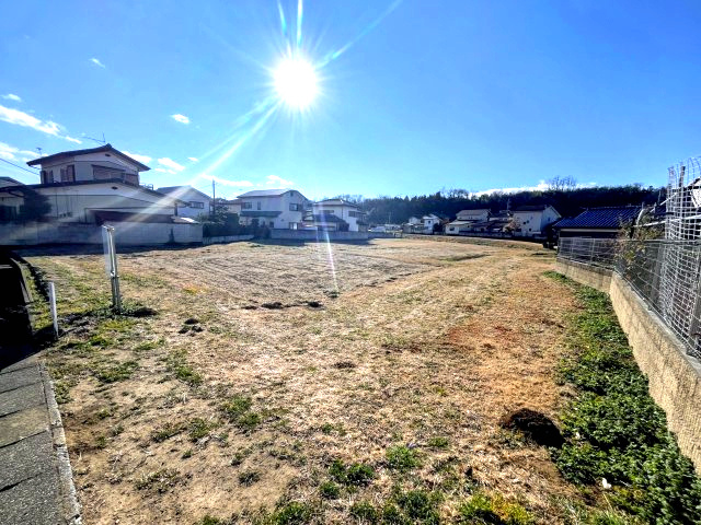 売土地　上大島町分譲地の前面道路含む現地写真|分譲地北側道路