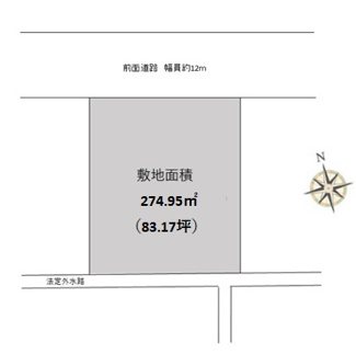 【土地図】 | 【JINSEI】守谷市松ケ丘2丁目　建築条件なしの住宅用地
