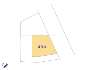 【区画図】 | 名古屋市緑区鳴海町字上中町16-7【仲介手数料無料】新築一戸建て　3号棟