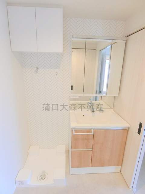 コスモリード大森西の洗面所|洗面脱衣所　独立洗面台　室内洗濯機置き場