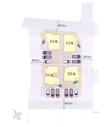 タマタウン八女IC西の区画図
