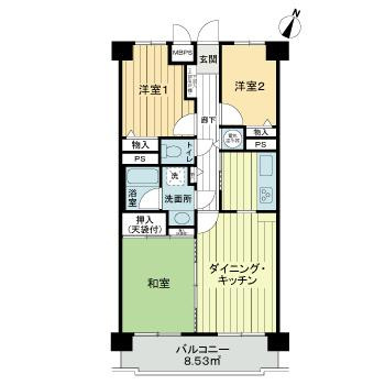 ライオンズマンション川口芝公園の間取り