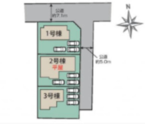 ブルーミングガーデン板鼻の区画図|3号棟のご案内です