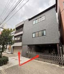 千本中2丁目事務所付き戸建ての外観