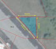 西原町字兼久74-1　土地　三角の画像