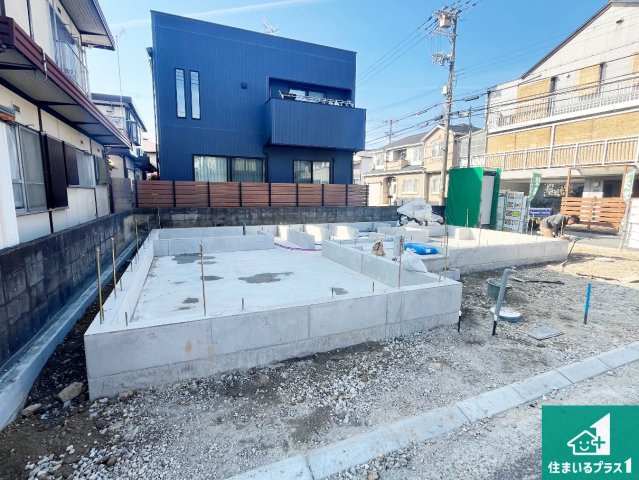 加古川市東神吉町神吉　第11期　新築一戸建ての外観|周辺は落ち着いた街並みの住宅地！子育てがしやすい住環境です！まだ未完成ですが、現地でしかわからない事もございます。是非一度ご覧ください。