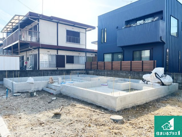 加古川市東神吉町神吉　第11期　新築一戸建ての外観|周辺は落ち着いた街並みの住宅地！子育てがしやすい住環境です！まだ未完成ですが、現地でしかわからない事もございます。是非一度ご覧ください。