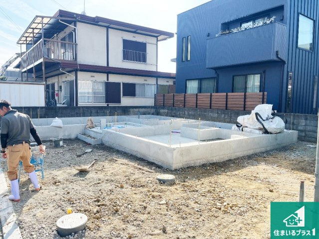 加古川市東神吉町神吉　第11期　新築一戸建ての外観|周辺は落ち着いた街並みの住宅地！子育てがしやすい住環境です！まだ未完成ですが、現地でしかわからない事もございます。是非一度ご覧ください。