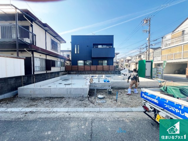 加古川市東神吉町神吉　第11期　新築一戸建ての外観|周辺は落ち着いた街並みの住宅地！子育てがしやすい住環境です！まだ未完成ですが、現地でしかわからない事もございます。是非一度ご覧ください。