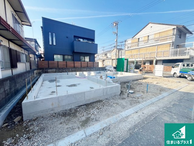 加古川市東神吉町神吉　第11期　新築一戸建ての外観|周辺は落ち着いた街並みの住宅地！子育てがしやすい住環境です！まだ未完成ですが、現地でしかわからない事もございます。是非一度ご覧ください。