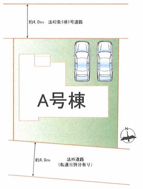 藤沢市西富　新築戸建全１棟　の区画図