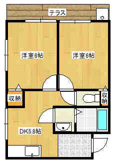 東谷ハイツの間取り|※現況と変わる可能性があります