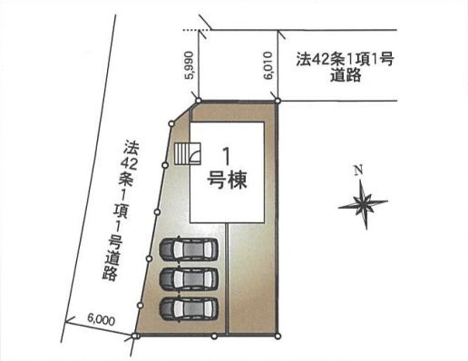 龍ケ崎市緑町第4　新築戸建の区画図