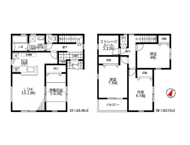 【間取り】 | 川越市山田　全１棟 | 4SLDK