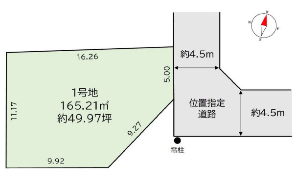 野田市宮崎新田4期　売地　49坪の区画図