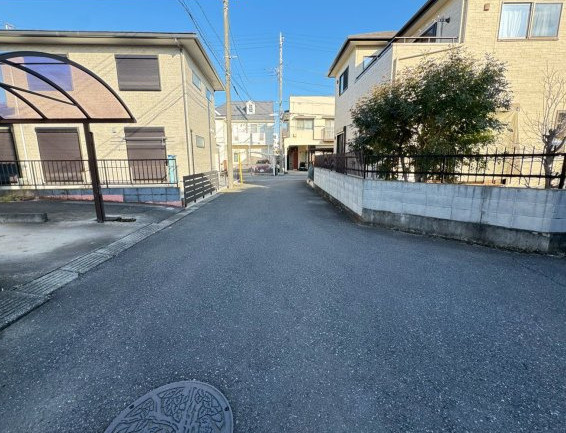 野田市宮崎新田4期　売地　49坪の前面道路含む現地写真
