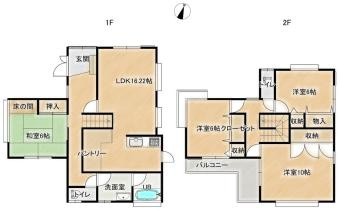 加須市旗井　中古一戸建ての間取り|全居室6帖以上の開放的な間取りでゆとりのある暮らし♪