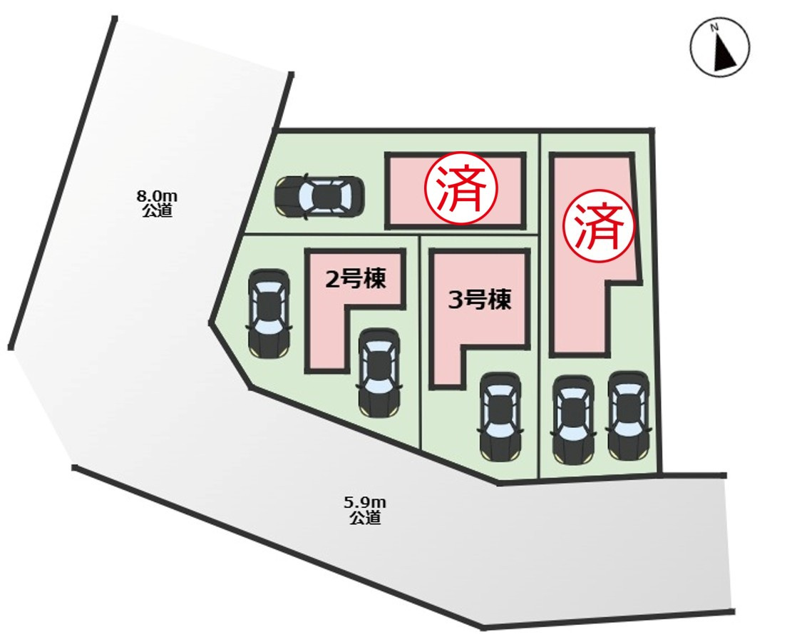 MELDIA千種区千種3312④｜名古屋市の戸建ならホームアップの区画図