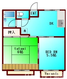 【間取り】 | ハイツ森A・B