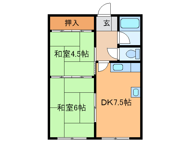 黄色い館の間取り