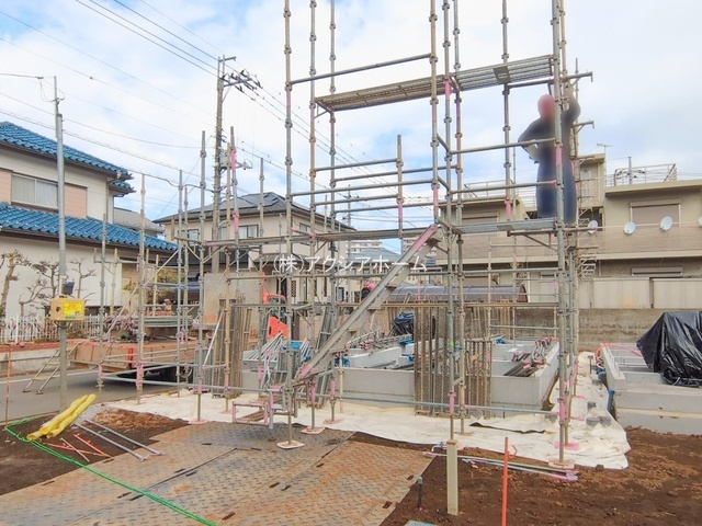 所沢市中新井4丁目・全2棟　新築一戸建　A号棟　～南道路～の外観|現地写真（2026年2月13日撮影）