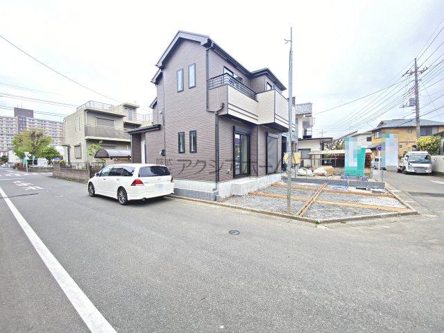 所沢市中新井4丁目・全2棟　新築一戸建　A号棟　～南道路～の前面道路含む現地写真|現地写真（2026年4月13日撮影）