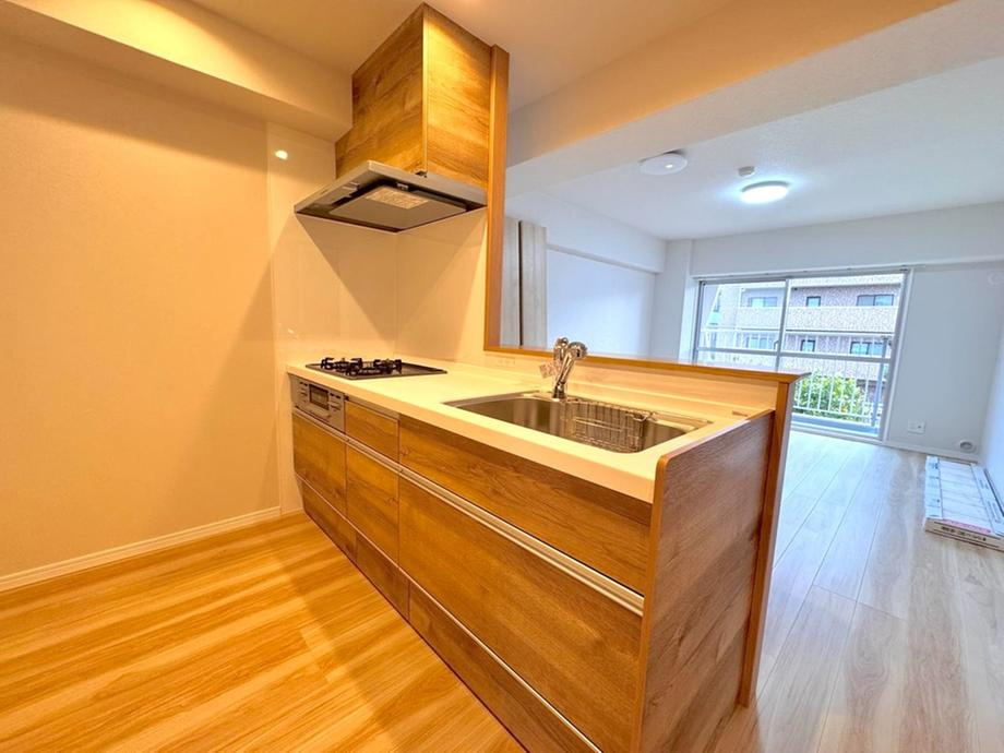 日商岩井草加マンションのキッチン|きれいなキッチンです