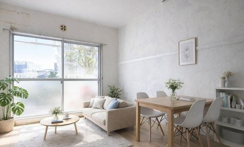 志津グリーンハイツ２号棟の居間・リビング|ゆったり過ごせる居間です