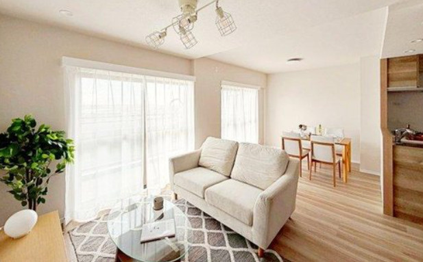 ハーモニータウン新取手弐番館の居間・リビング|ゆったり過ごせるリビングです