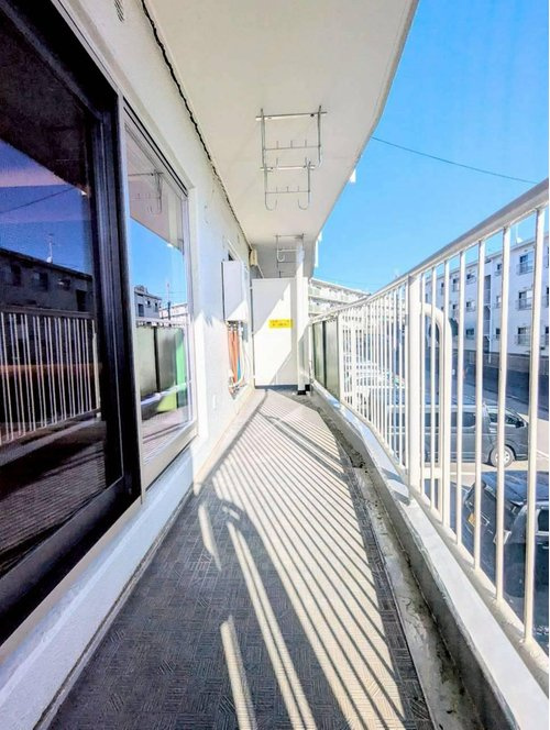 勝田台ファミリーハイツＨ棟のバルコニー|落ち着いた時間を過ごせるバルコニーです