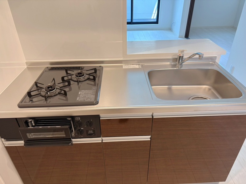 熊本市中央区壺川１丁目のアパートのキッチン