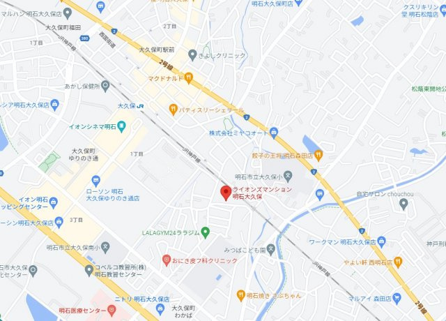 ライオンズマンション明石大久保　2階の地図