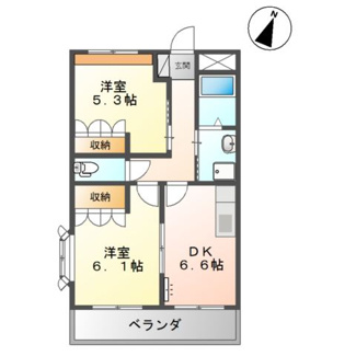 【間取り】 | ハピネス・Ⅰ