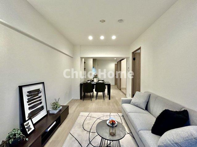 日商岩井宇喜田マンションの居間・リビング|【居間・リビング】「ＬＤＫは家族団らんをデザイン」広いＬＤＫでは家族が集まり一緒の時間を過ごせる工夫がされております。何気ない一日の当たり前のひとコマがいつか一生の宝物になります