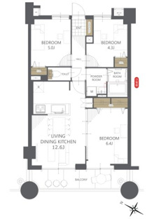 【間取り】三愛シティライフ筑紫通博多 