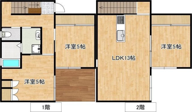 熊本市中央区水前寺４丁目の一戸建ての間取り