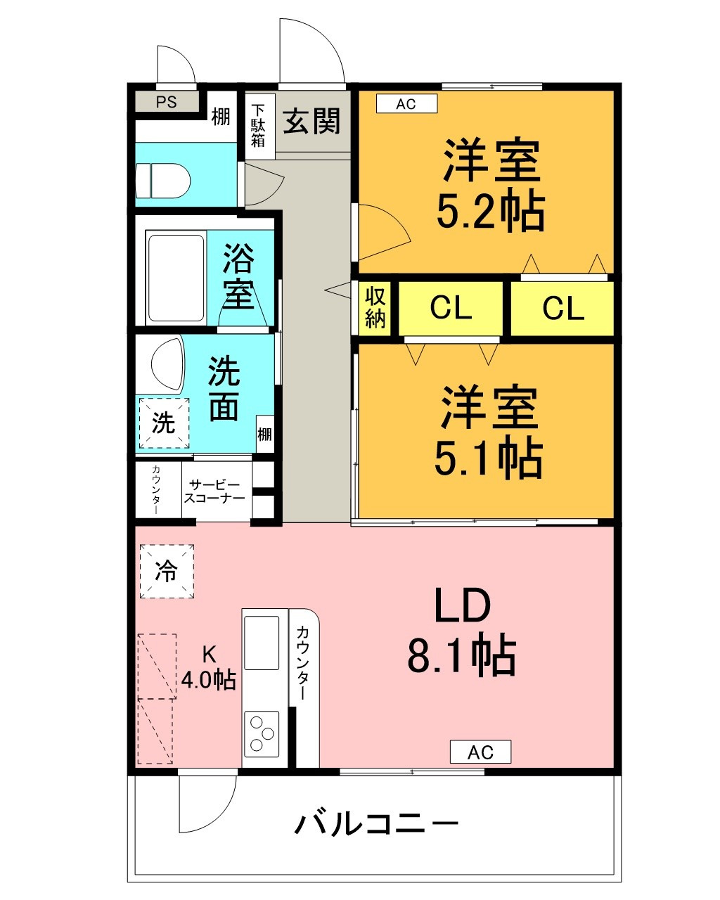 コンフォート親木の間取り