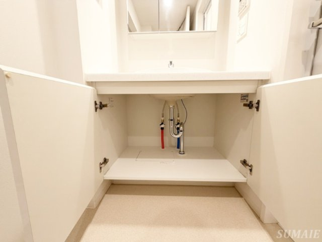 リテラス西日暮里の収納|洗面台下収納です