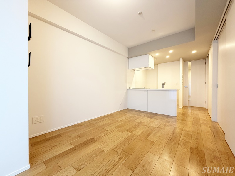 リテラス西日暮里の居間・リビング|別角度から見た10.7帖のリビングです☆