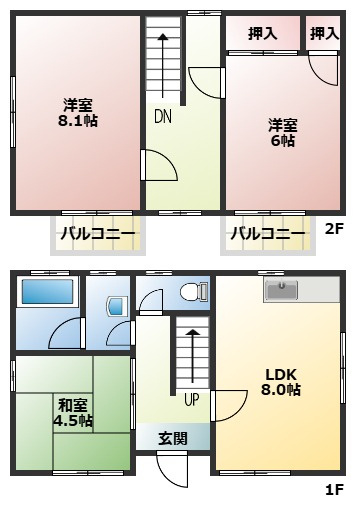 松山様扶桑町山那戸建の間取り