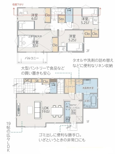 西野川3丁目の間取り|(15号棟)、価格5280万円、4LDK、土地面積165.63㎡、建物面積102.68㎡ 